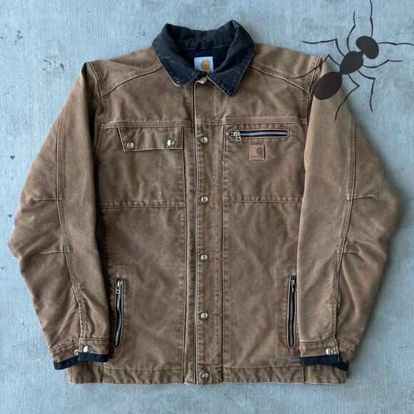 Vintage Y2K Carhartt J285 brown work wear jacket - Picture 1 of 9